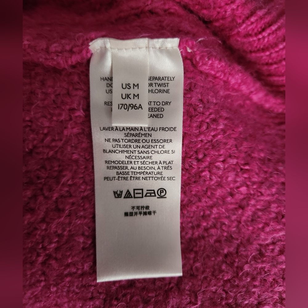 Free People Fuchsia Collared Sweater Size M NWT - Picture 10 of 11